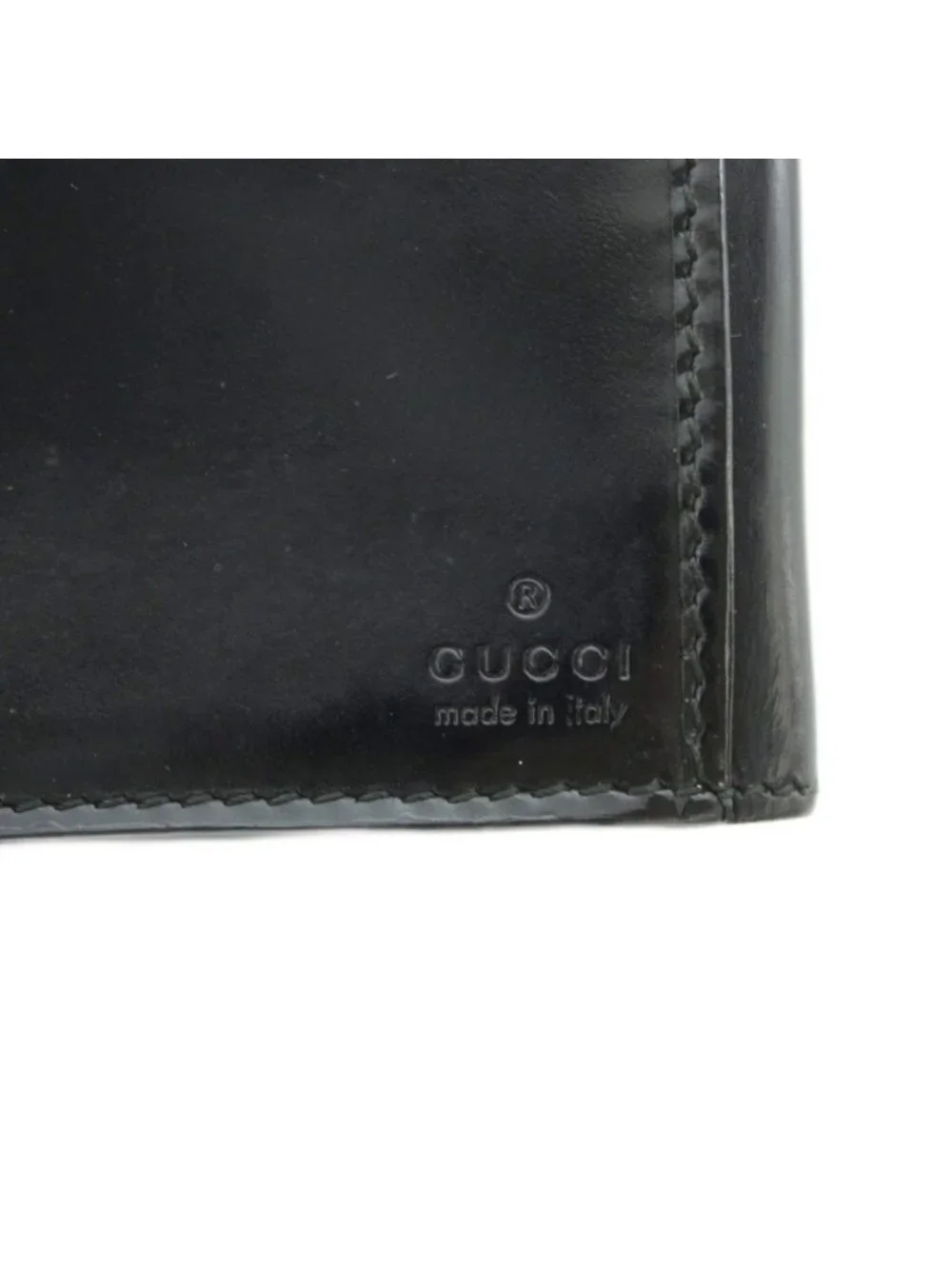 Gucci Wallet Bifold Coin Purse Leather Black
